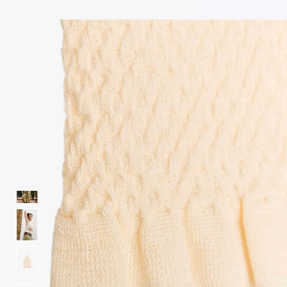 Zara Soft Cream Halter Blouse - Picture 3 of 9